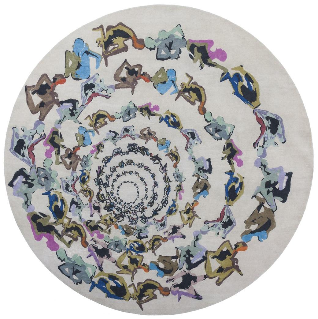 Tappeto Human Circle Inferno Rotondo