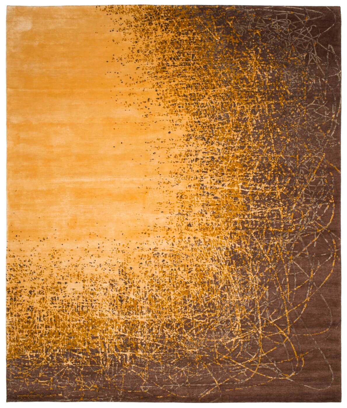Tappeto Ballpoint Art 4 Giallo Marrone