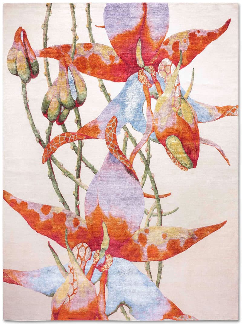 Tappeto Annodato Orchidea