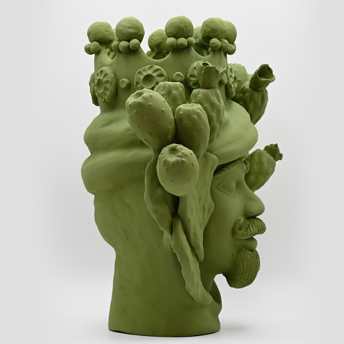 Testa di Moro Verde Artigianale Scultura