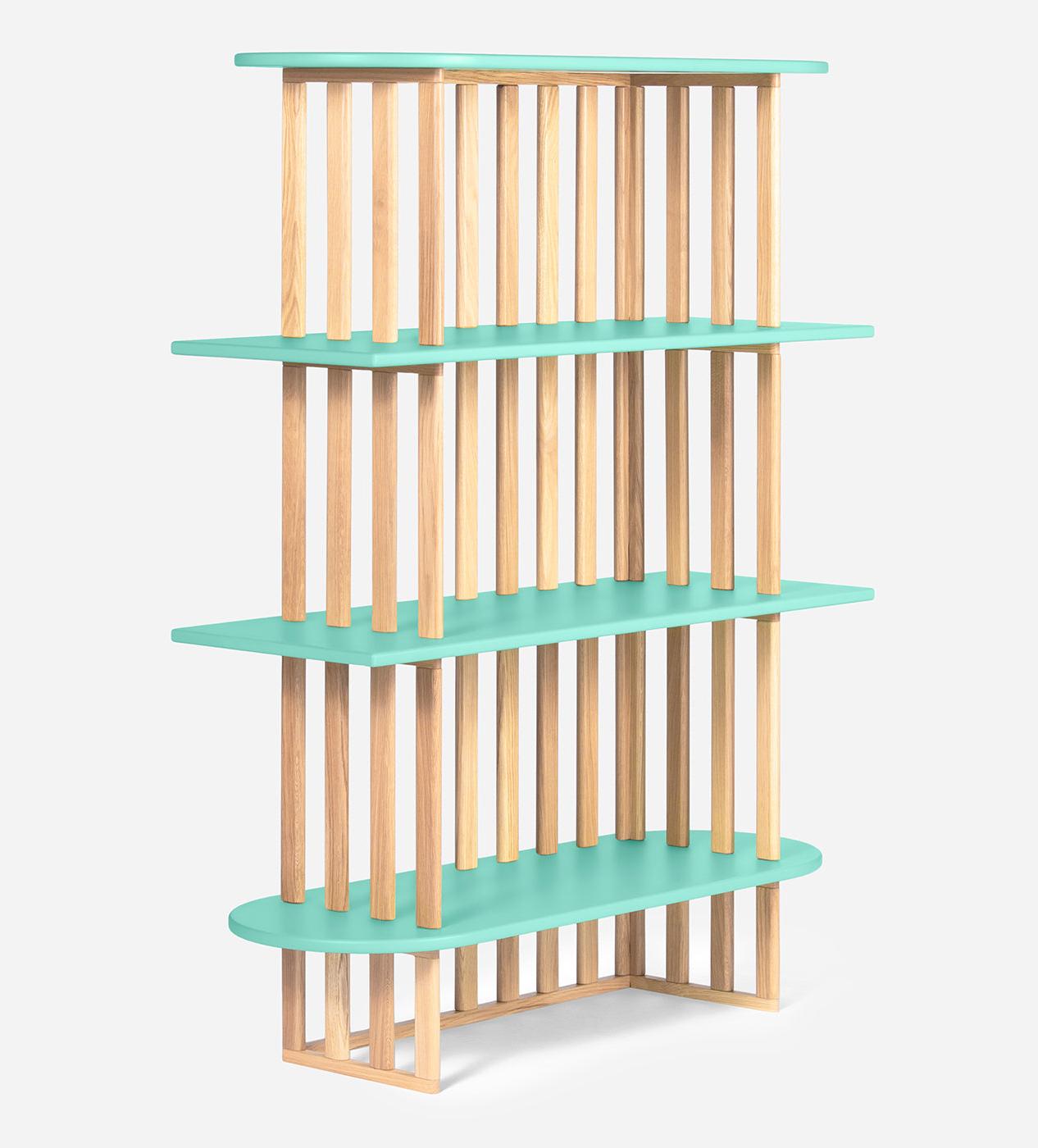 Libreria Verde a Quattro Ripiani