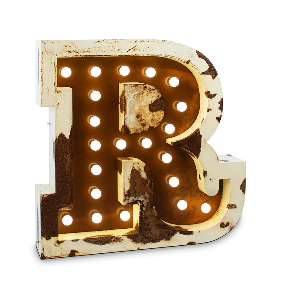 Lettera Luminosa Radiant R