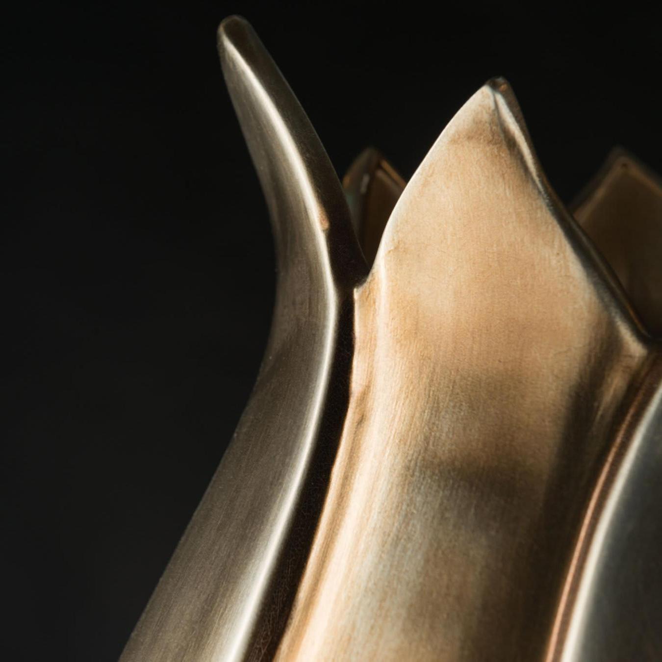 Vaso Tulip in Ottone