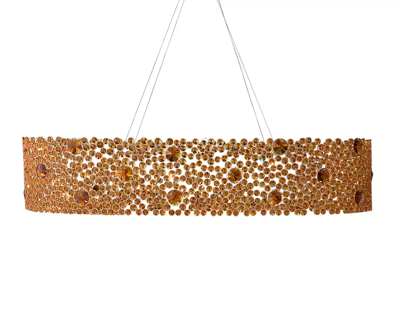 Lampadario Eternelle Ovale Bronzo Vetro