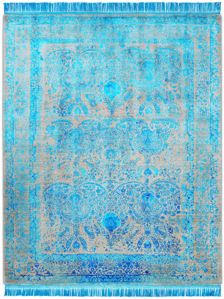 Tappeto Lusso Blu Elettrico