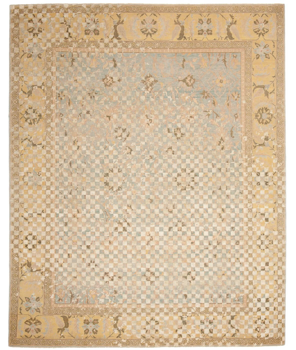 Tappeto Ziegler Prince Checker Blue Grey