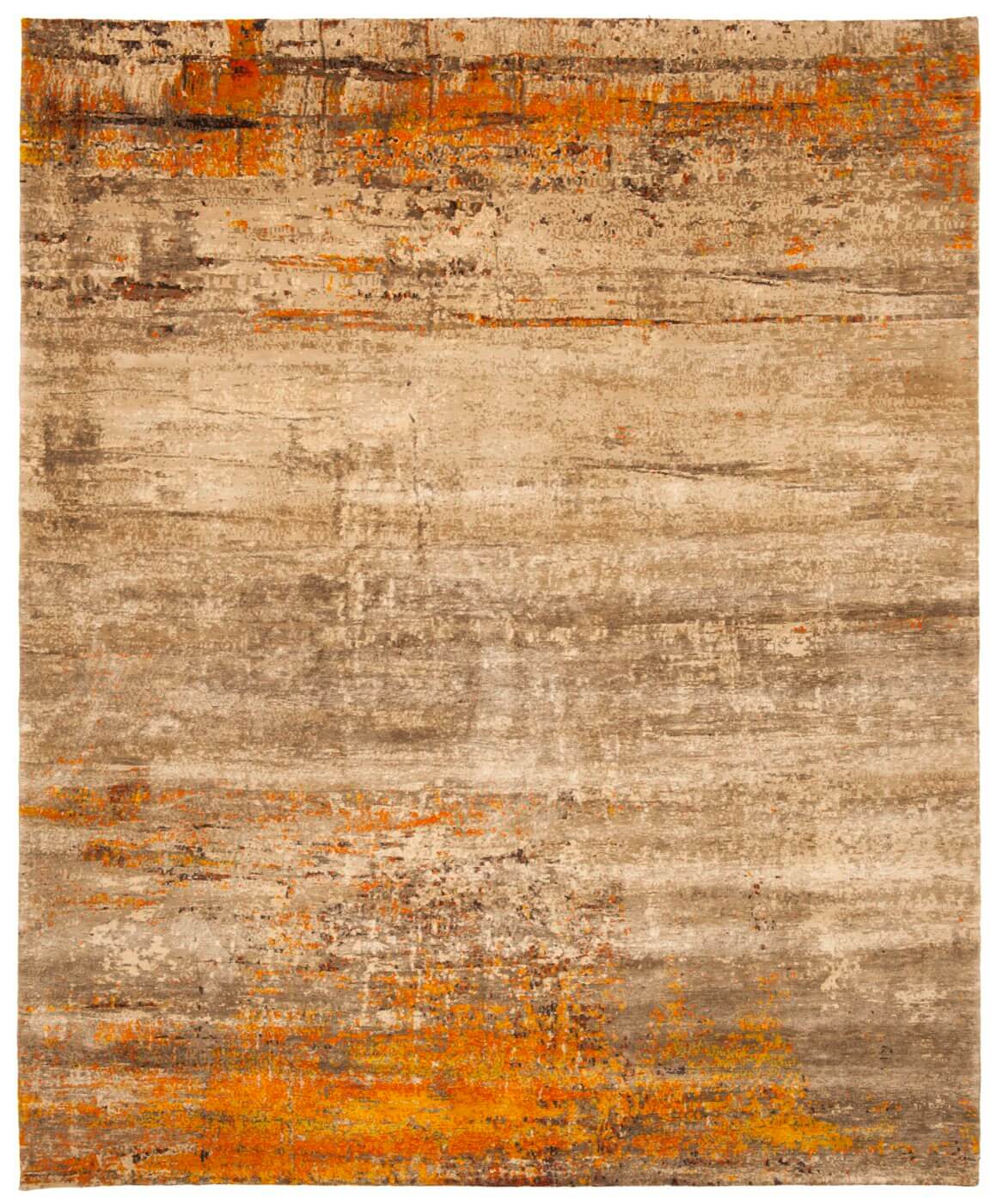 Tappeto Artwork 19 Arancione Grigio