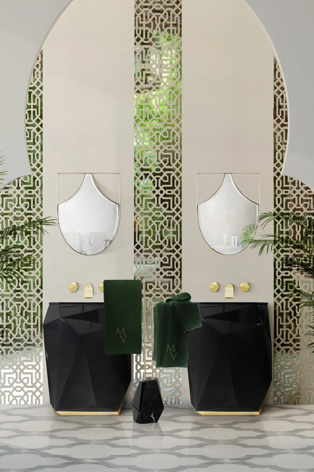 Portasciugamani Brilliance Black