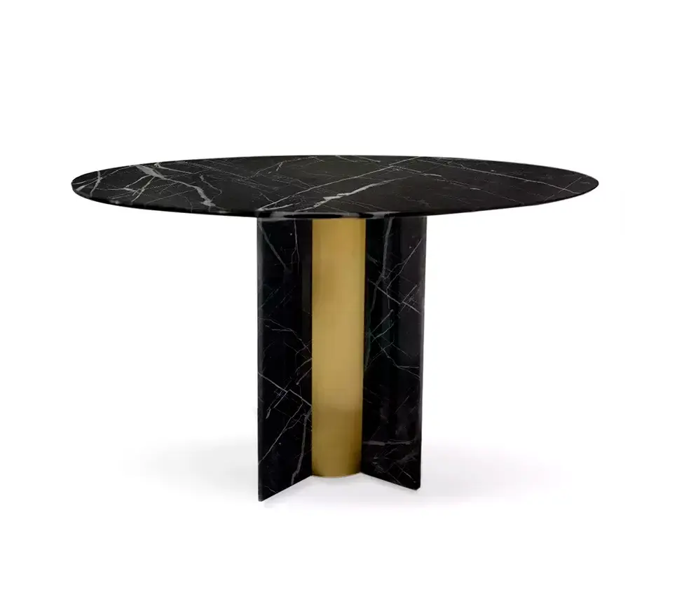 Parisian Tavolo da Pranzo Marmo Nero Marquina