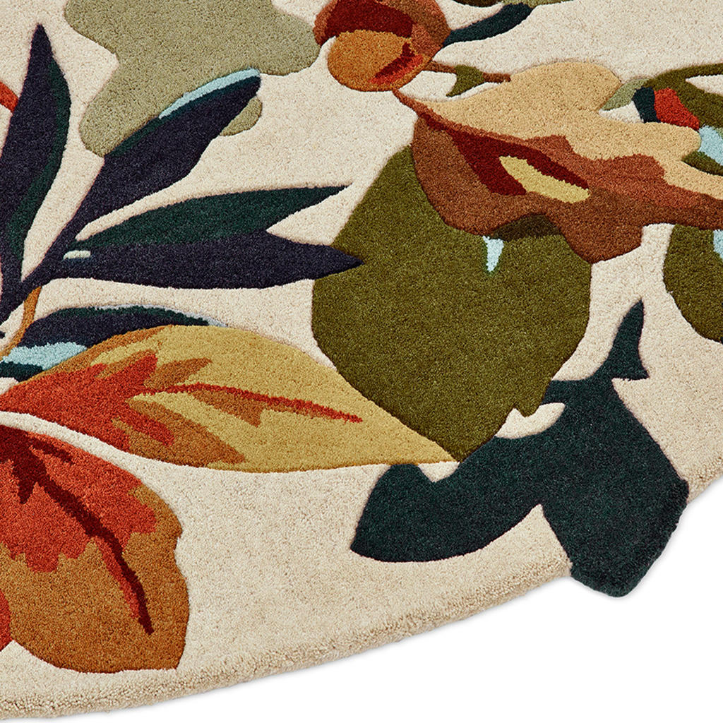 Tappeto Rotondo Robin's Wood Ruggine Bruciato