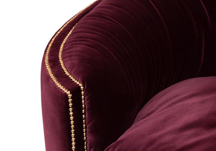 Divano Curvo Premium Comfort Rosso