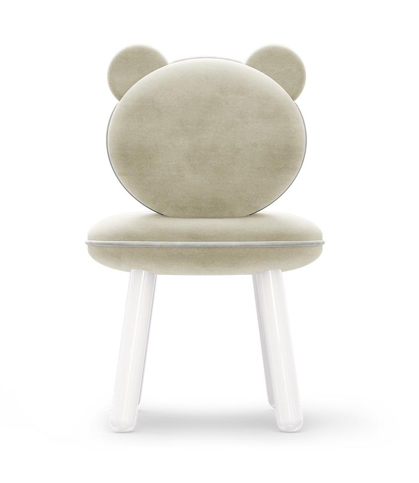 Sedia Per Bambini Fluffy Bear Cream