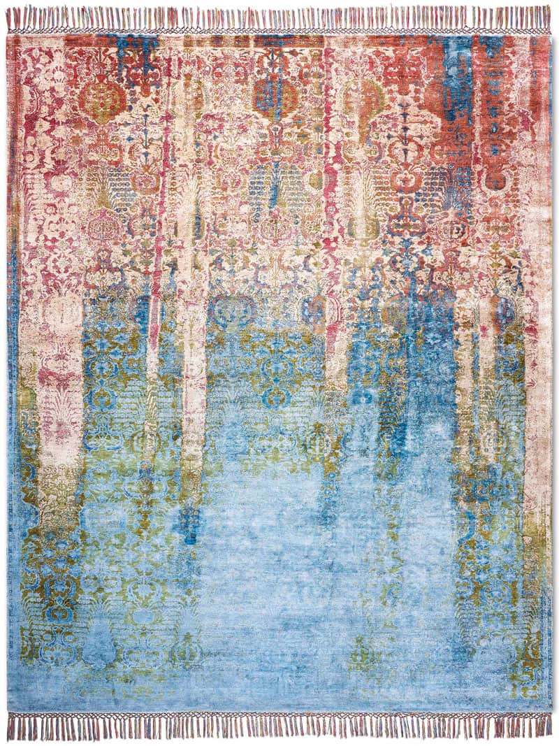 Tappeto Annodato Lusso Bosco Multicolor