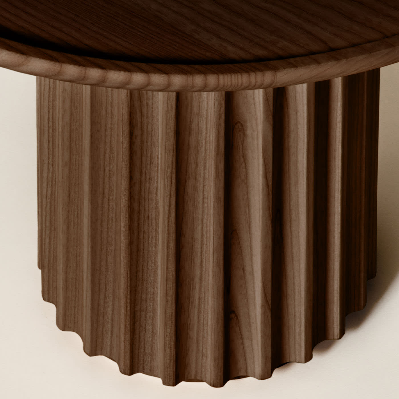 Tavolino da Caffè Frassino Marrone Capitello | Dimensioni: Ø 40 cm