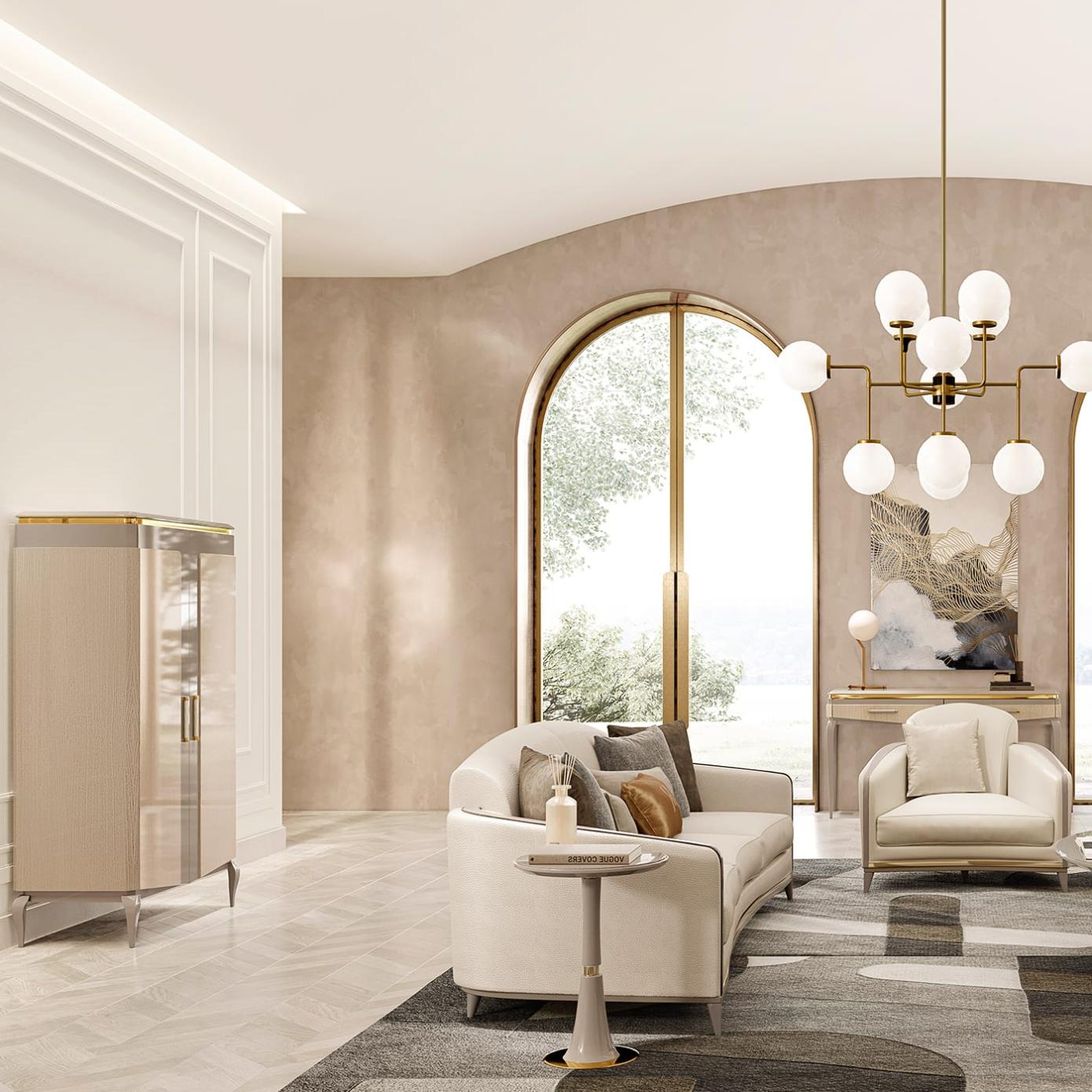 Divano Beige a 3 Posti Elegance | Configurazione: Con cuscini