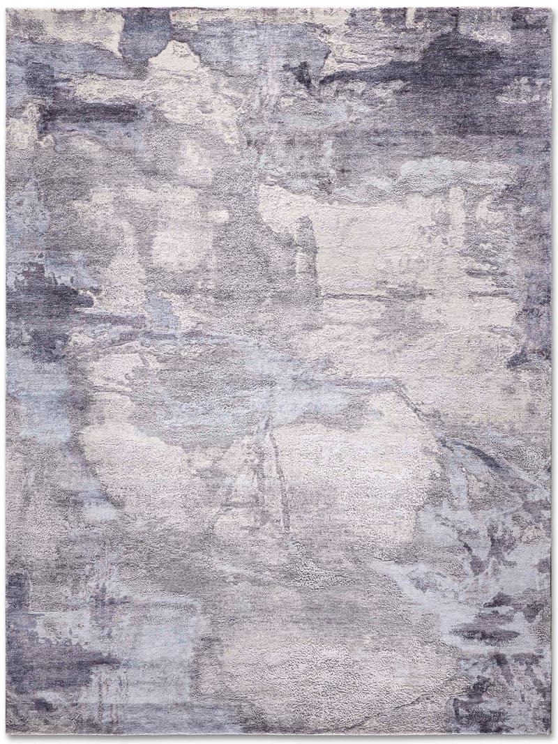Tappeto Annodato Grigio Chiaro