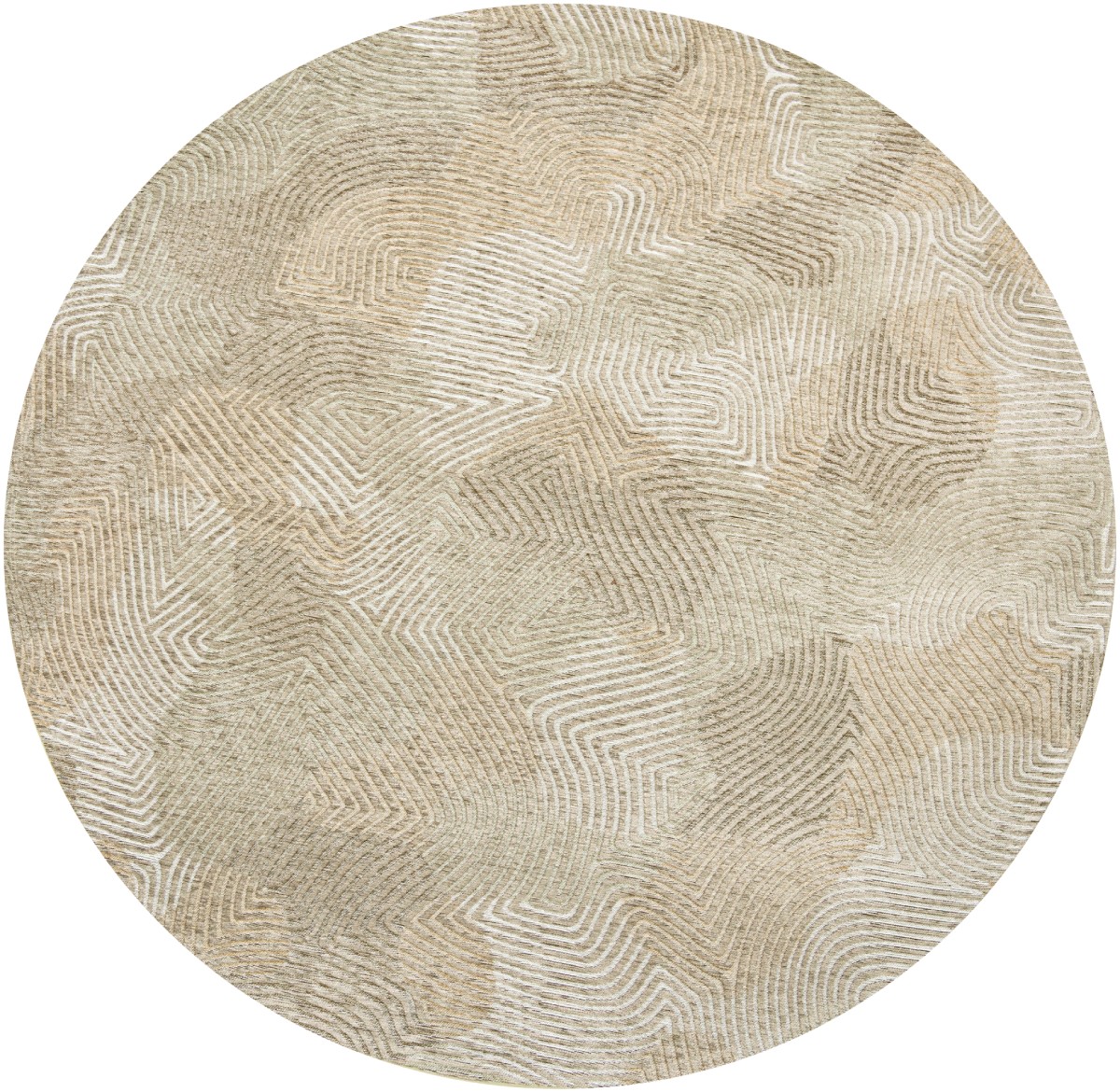 Tappeto Rotondo Beige Conchiglia 9229