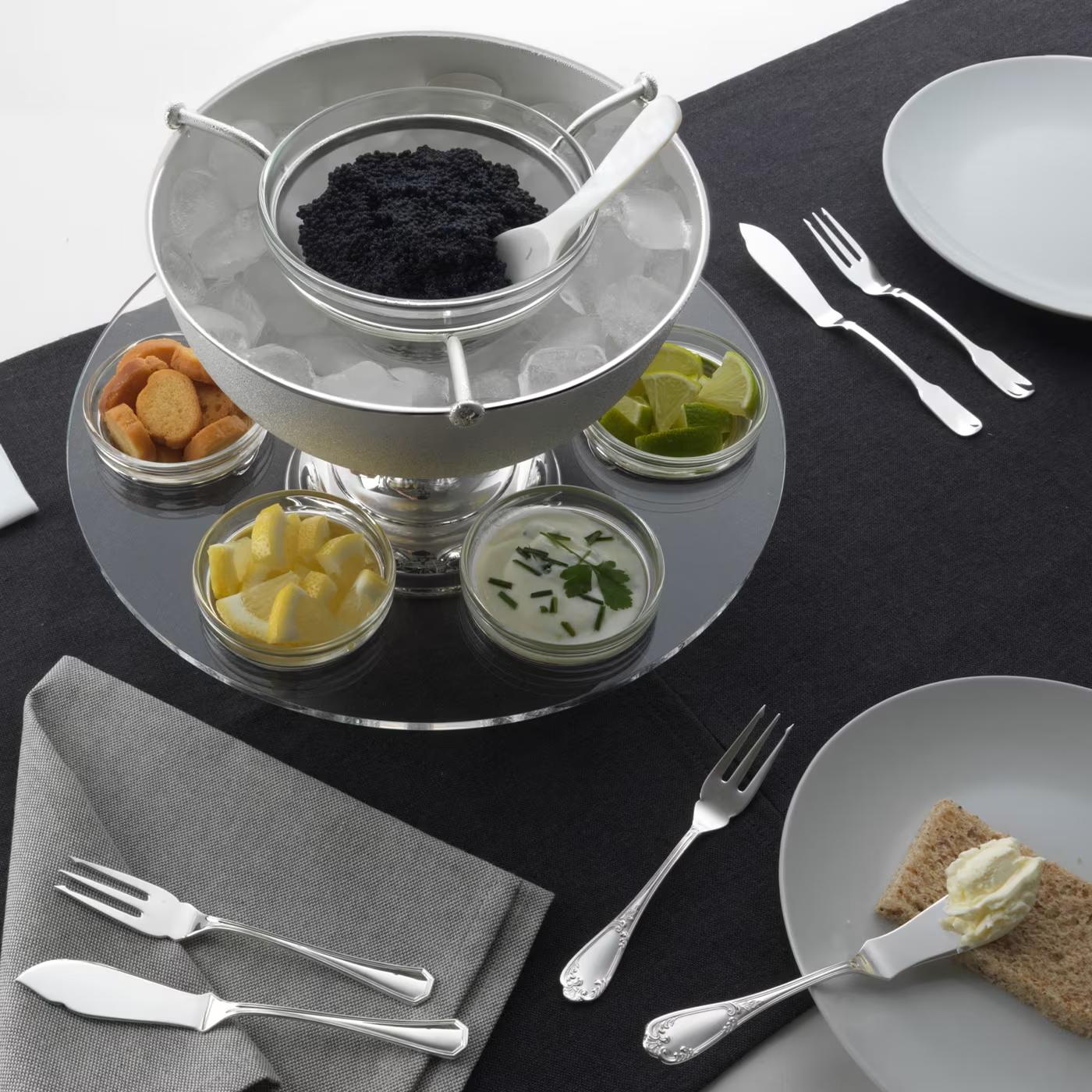 Set Caviale In Argento