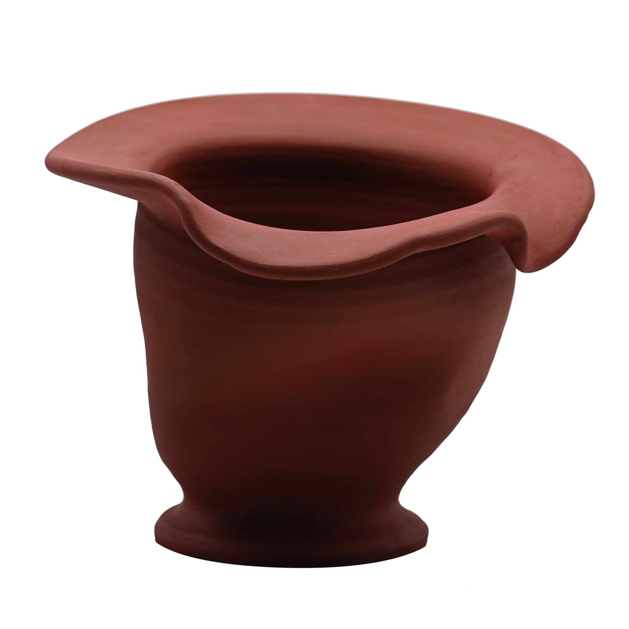 Vaso Bordeaux Scolpito a Mano