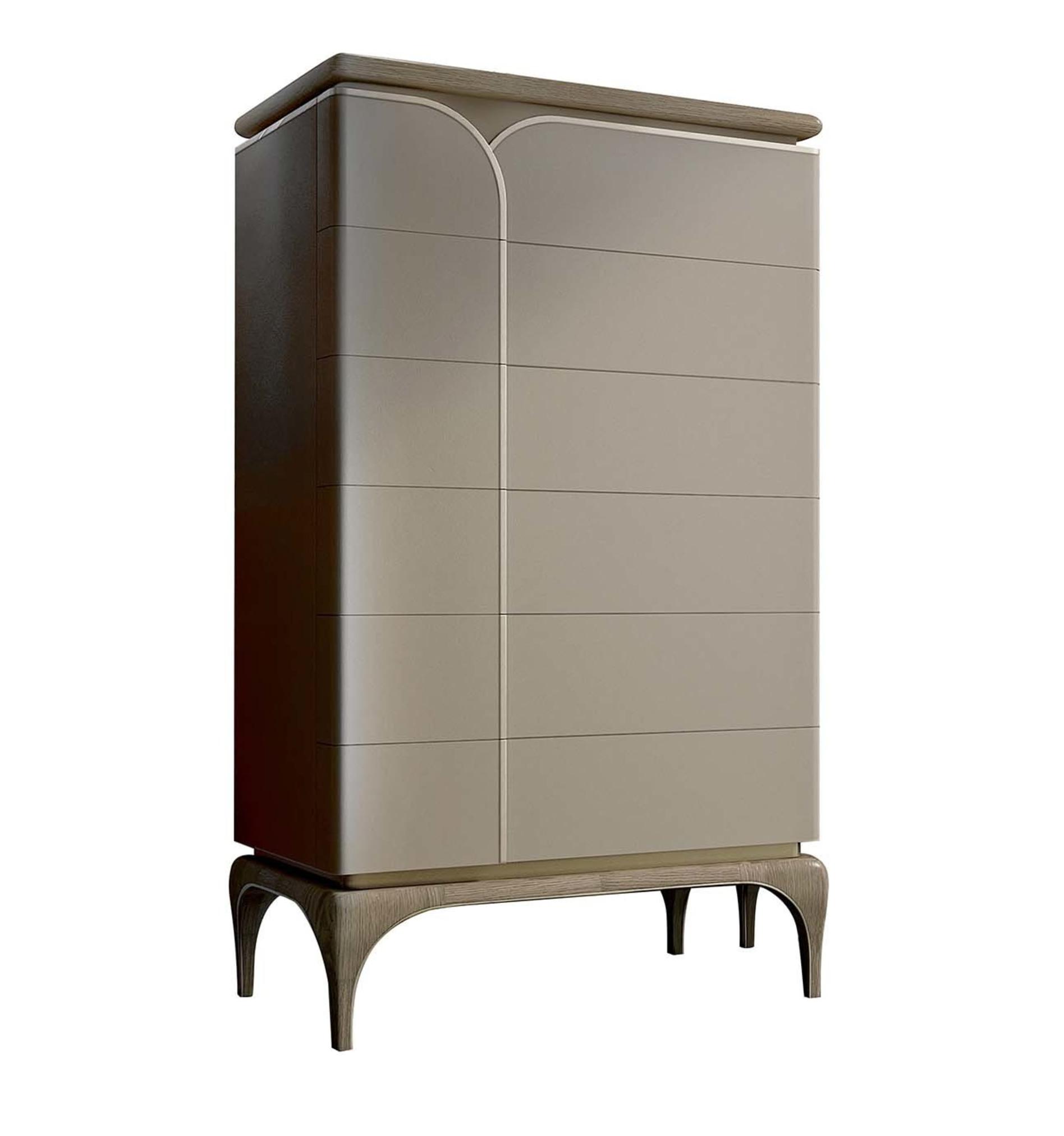 Cassettiera Alta Beige di Lusso