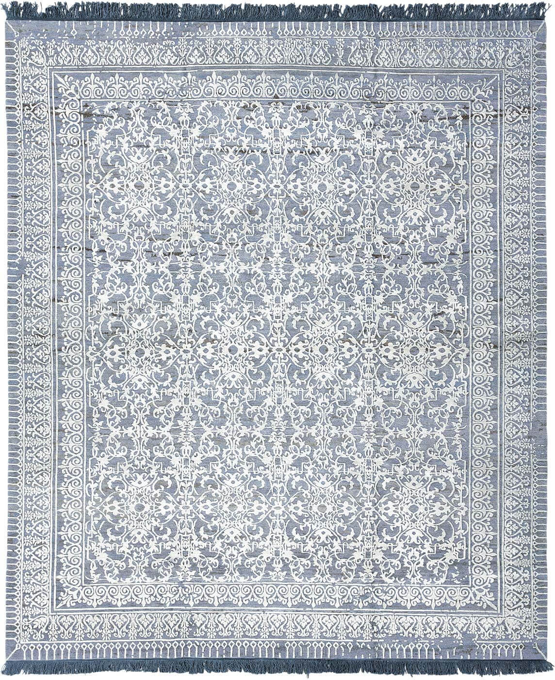 Tappeto Ferrara Radi Little Rocked Blu Bianco