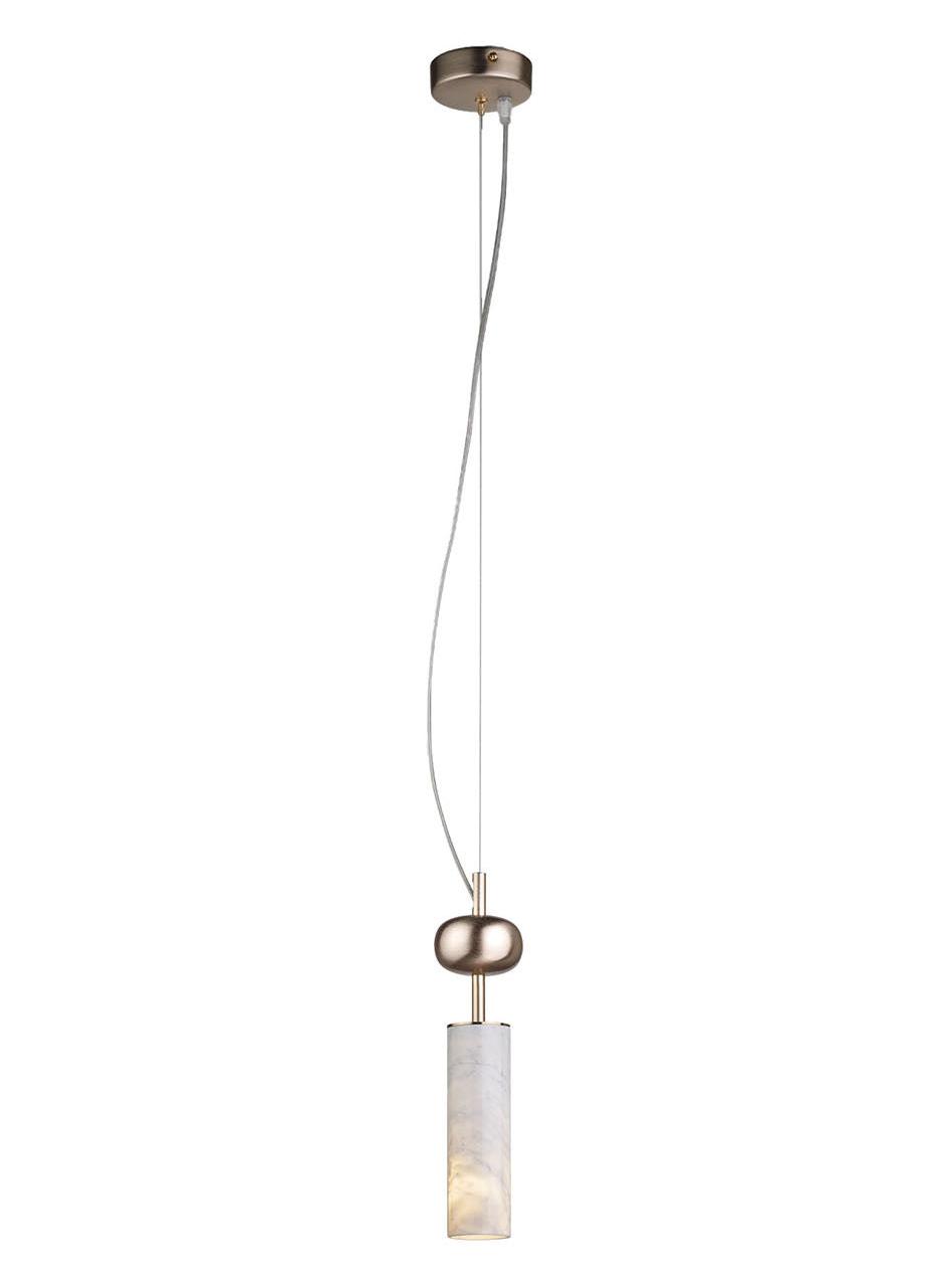Pendente in Marmo di Carrara con Finitura Oro Soft