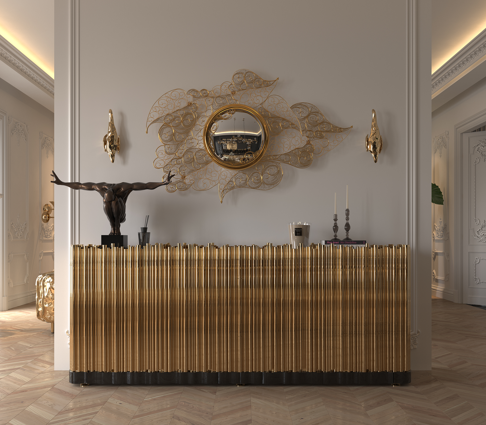 Credenza Premium Dorata Harmony