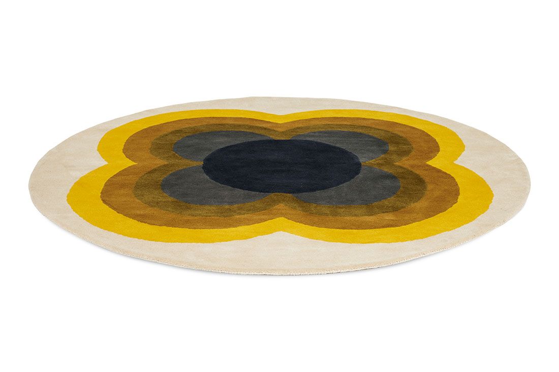 Tappeto Rotondo Girasole Giallo 060006