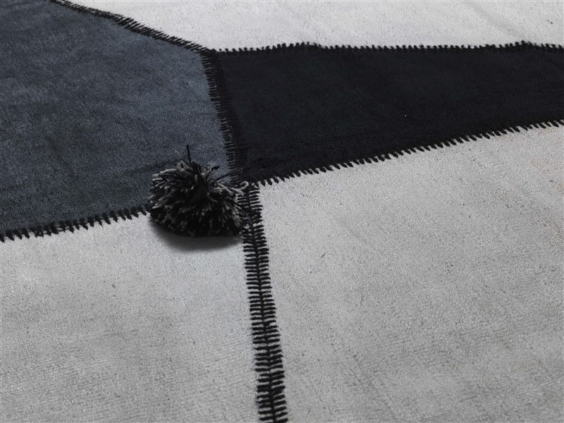 Tappeto Patchwork Canapa White For Three