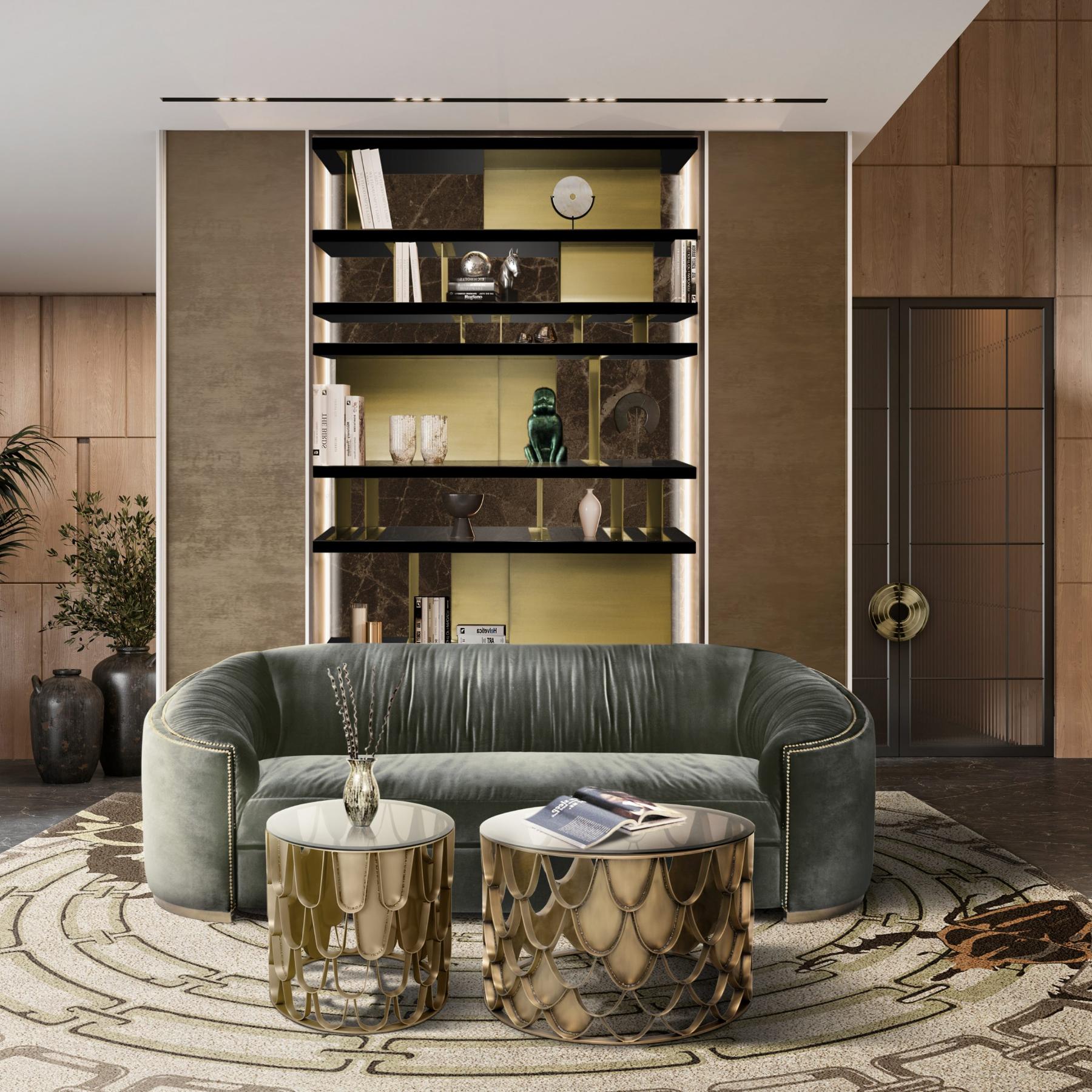 Divano Curvo Premium Comfort Verde - 2