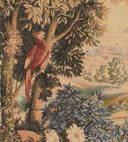 Arazzo Vegetazione Orizzontale con Uccelli