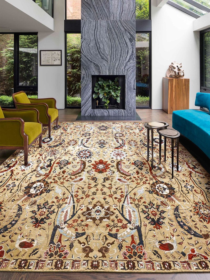 Tappeto Lusso Kerman Giallo | Misura: 170 x 240 cm