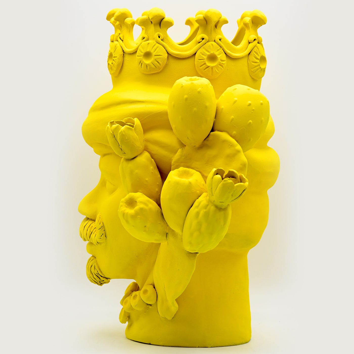 Testa di Moro Gialla Opaca Scultura