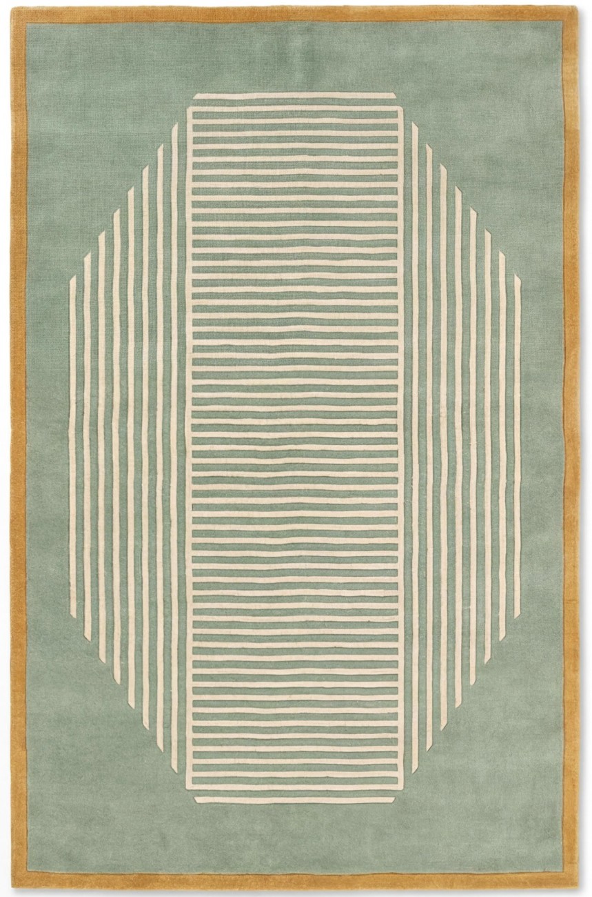 Tappeto Octagon Lines Sage