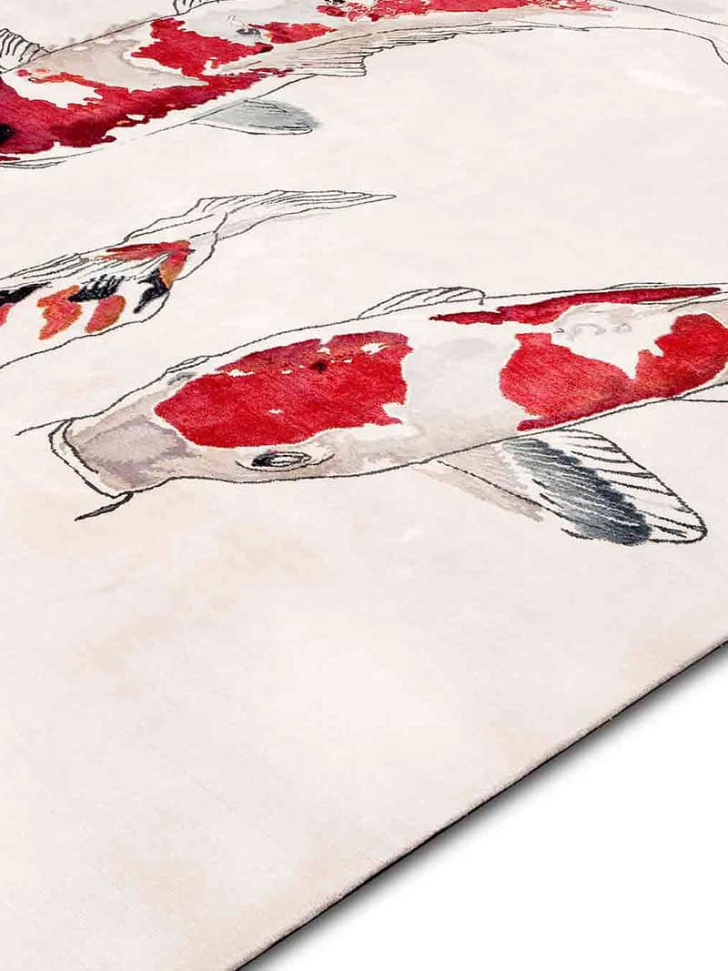 Tappeto Lusso Fish Originale/Bianco
