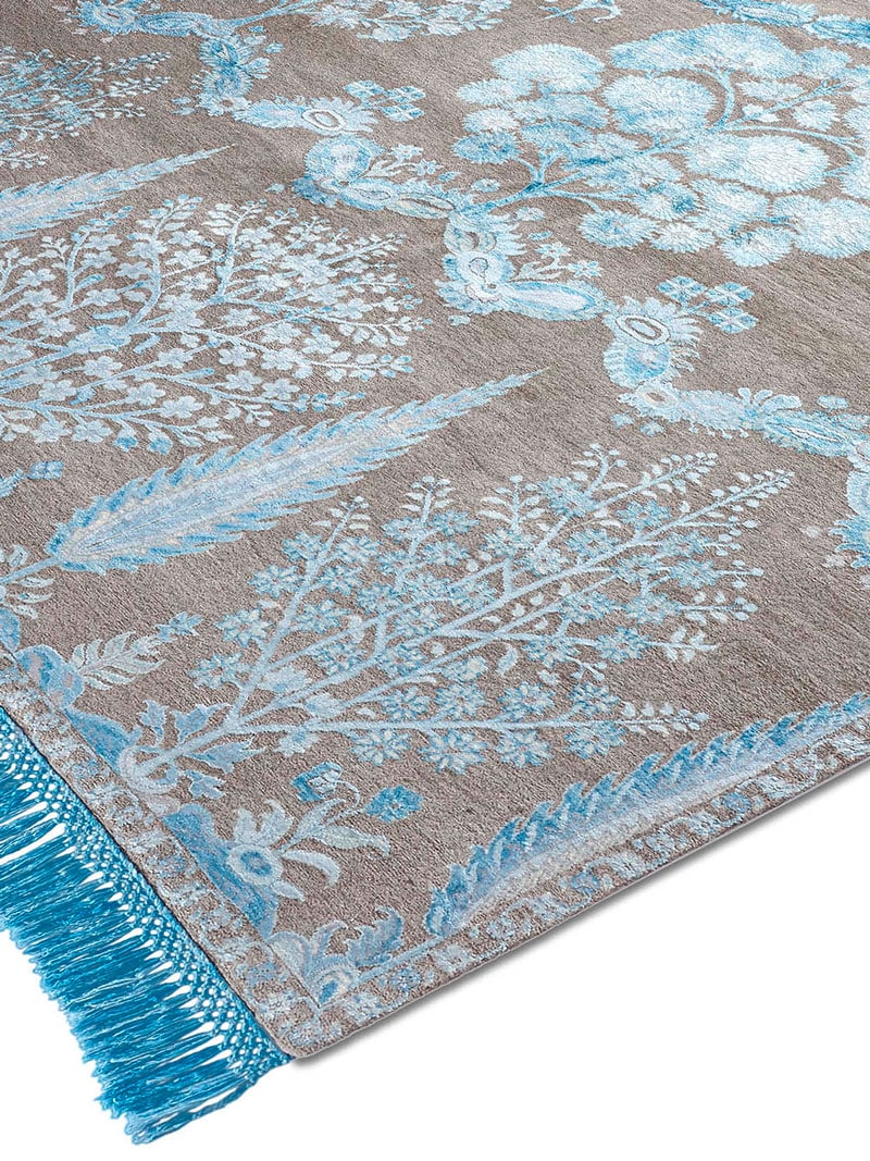 Tappeto Lusso Mughal Blu/Grigio | Misura: 274 x 365 cm