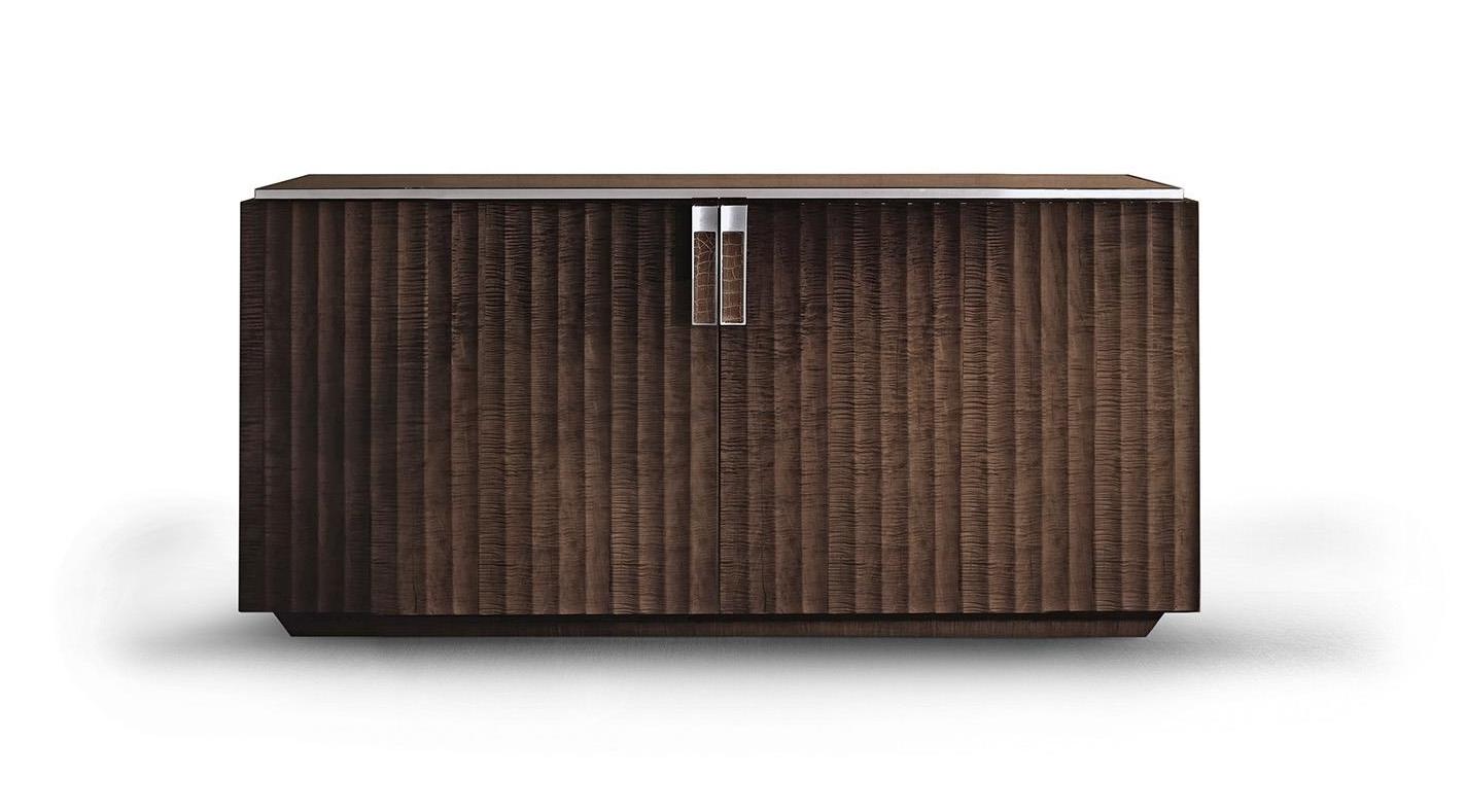 Buffet 2 Ante Legno/Pelle/Cromo