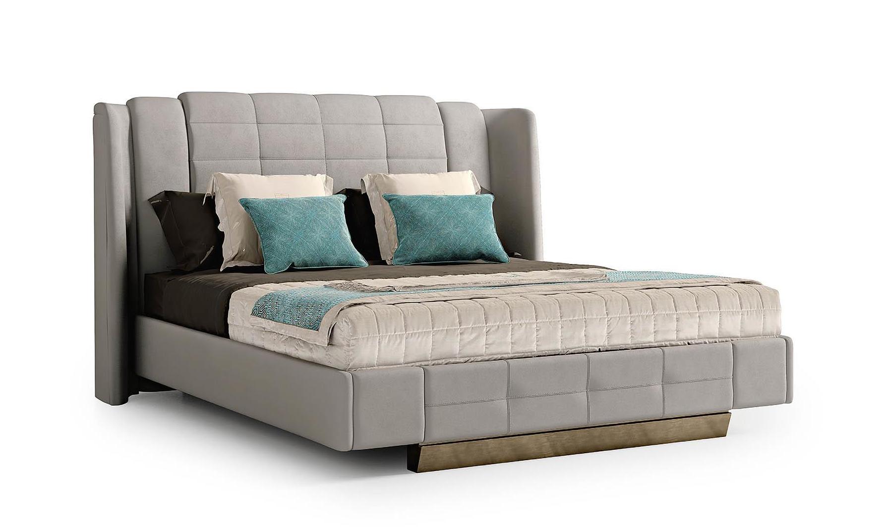 Letto Elegante Cuciture Piedi Metallo