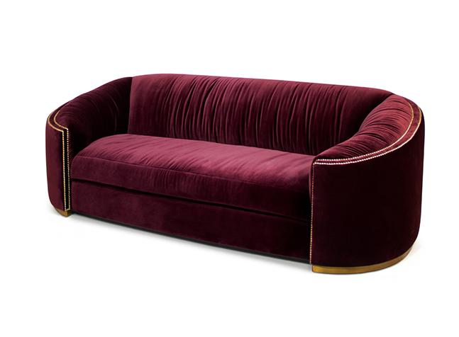 Divano Curvo Premium Comfort Rosso