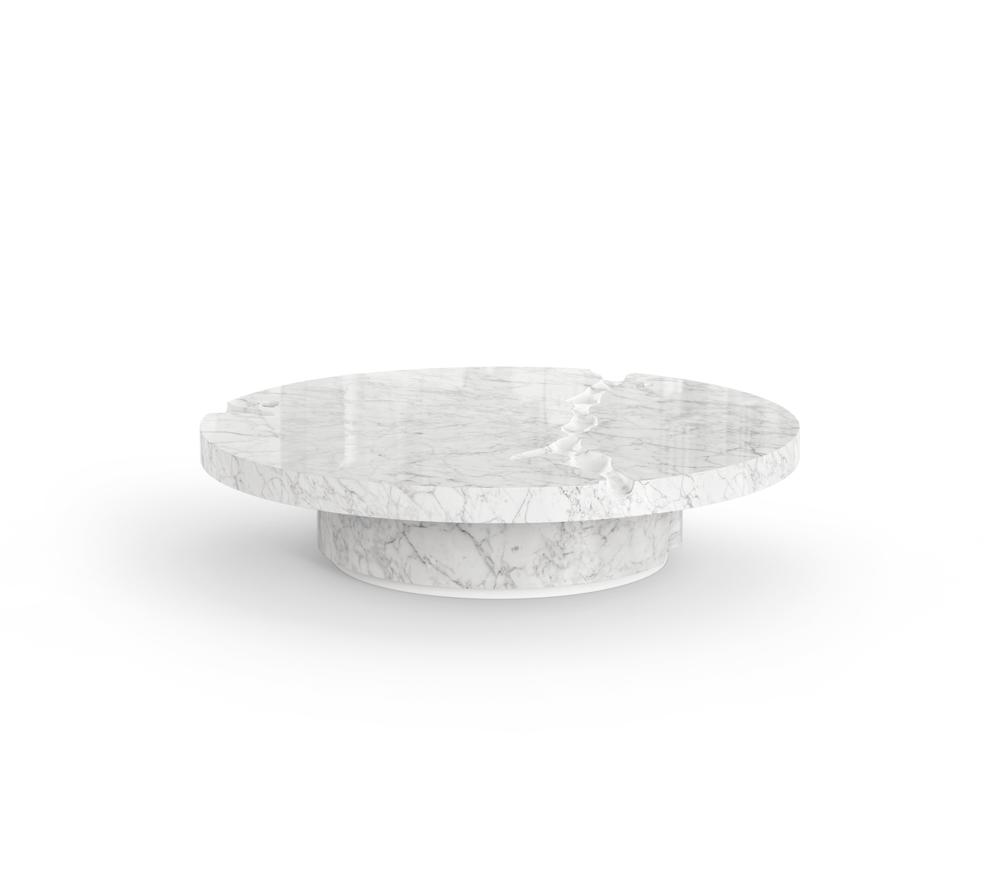 Set Tavolini Centrali in Marmo Carrara Dominion (3 Pezzi)