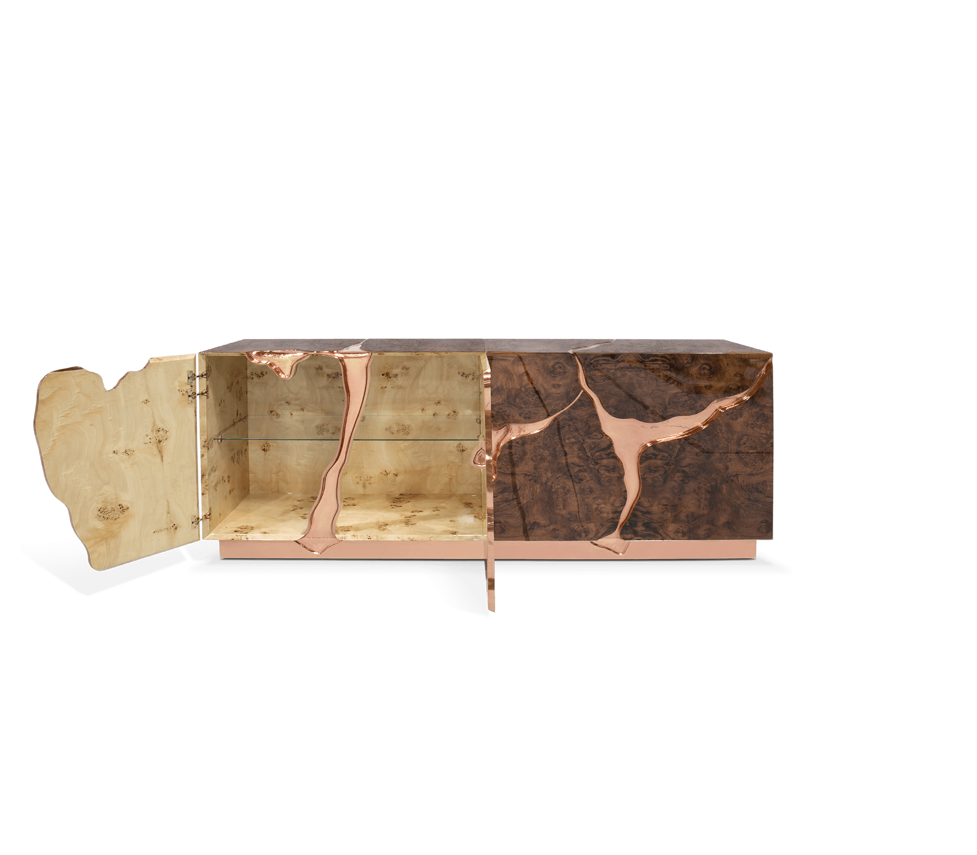 Credenza in Oro Rosa Fissure