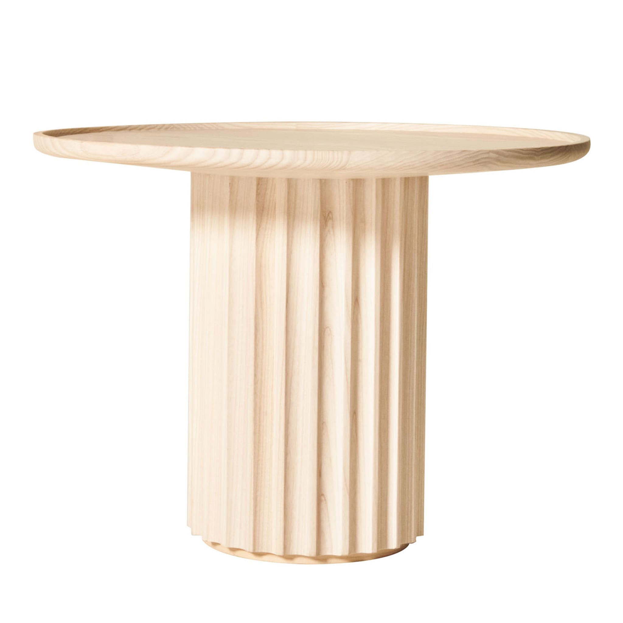 Tavolino da Caffè Frassino Naturale Capitello | Dimensioni: Ø 55 cm