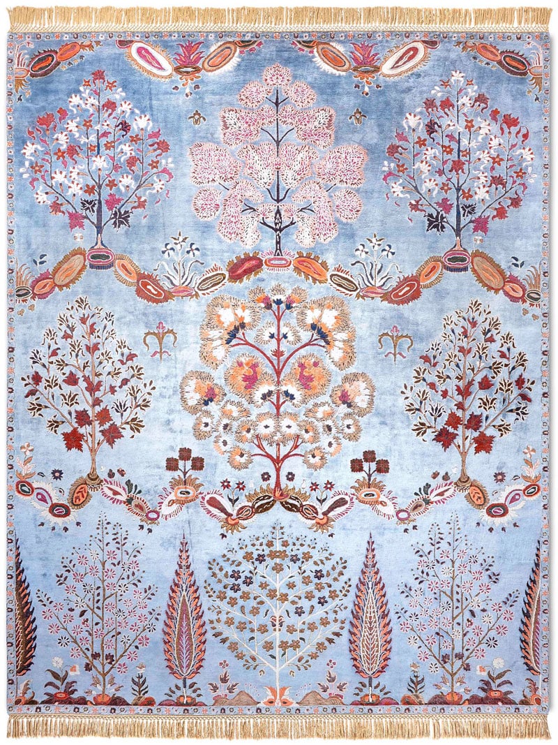 Tappeto Lusso Mughal Blu