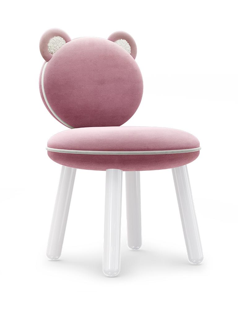 Sedia Per Bambini Fluffy Bear Pink