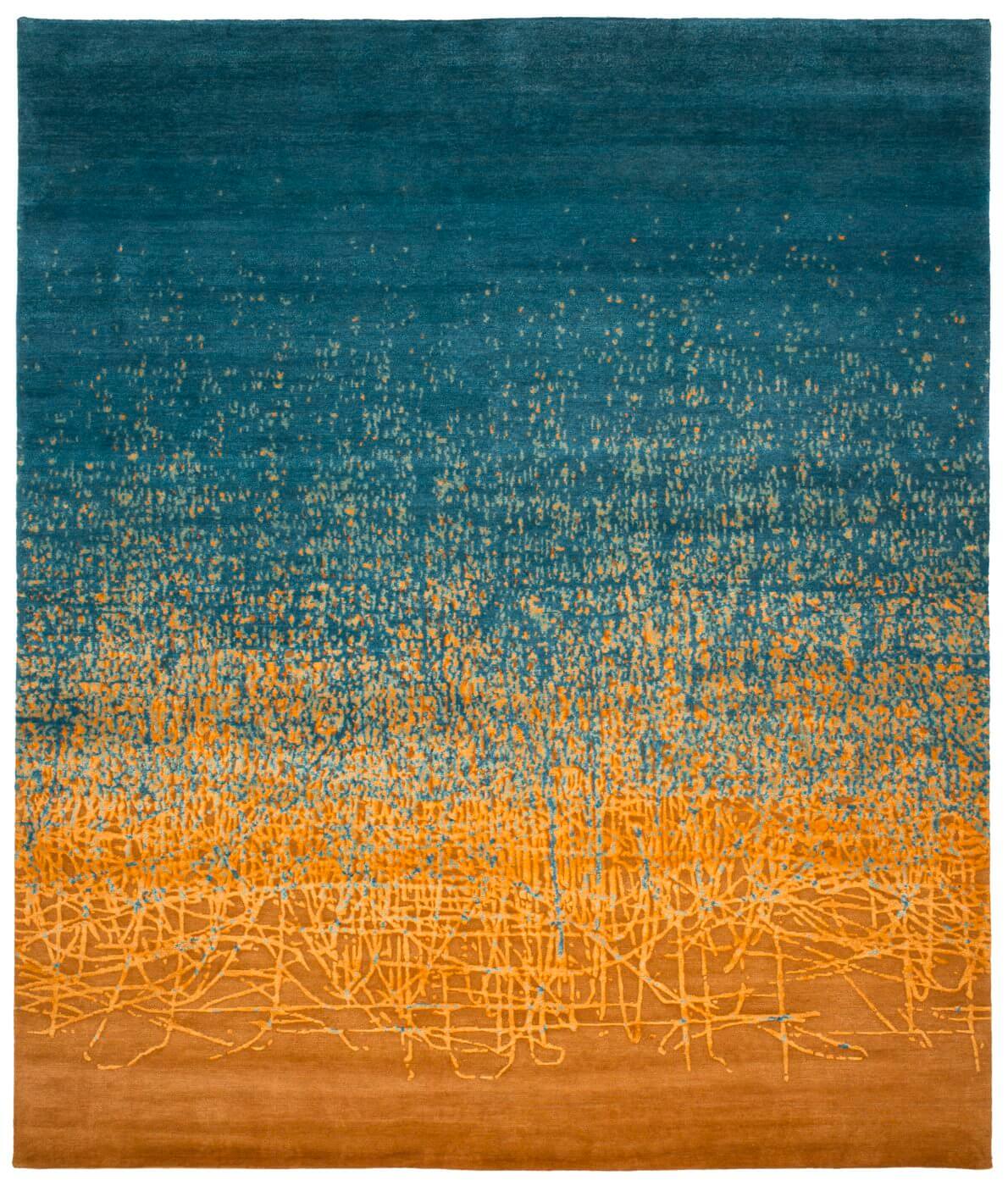 Tappeto Ballpoint Art 6 Giallo Blu