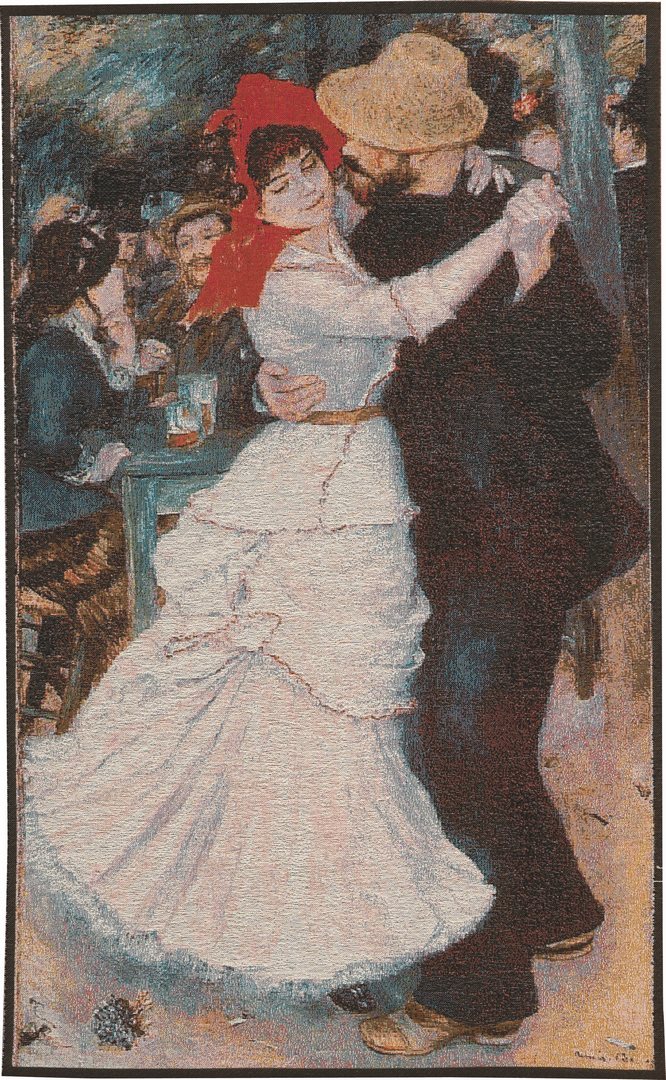 Arazzo Danza a Bougival, Pierre-Auguste Renoir | Misura: 75 x 125 cm