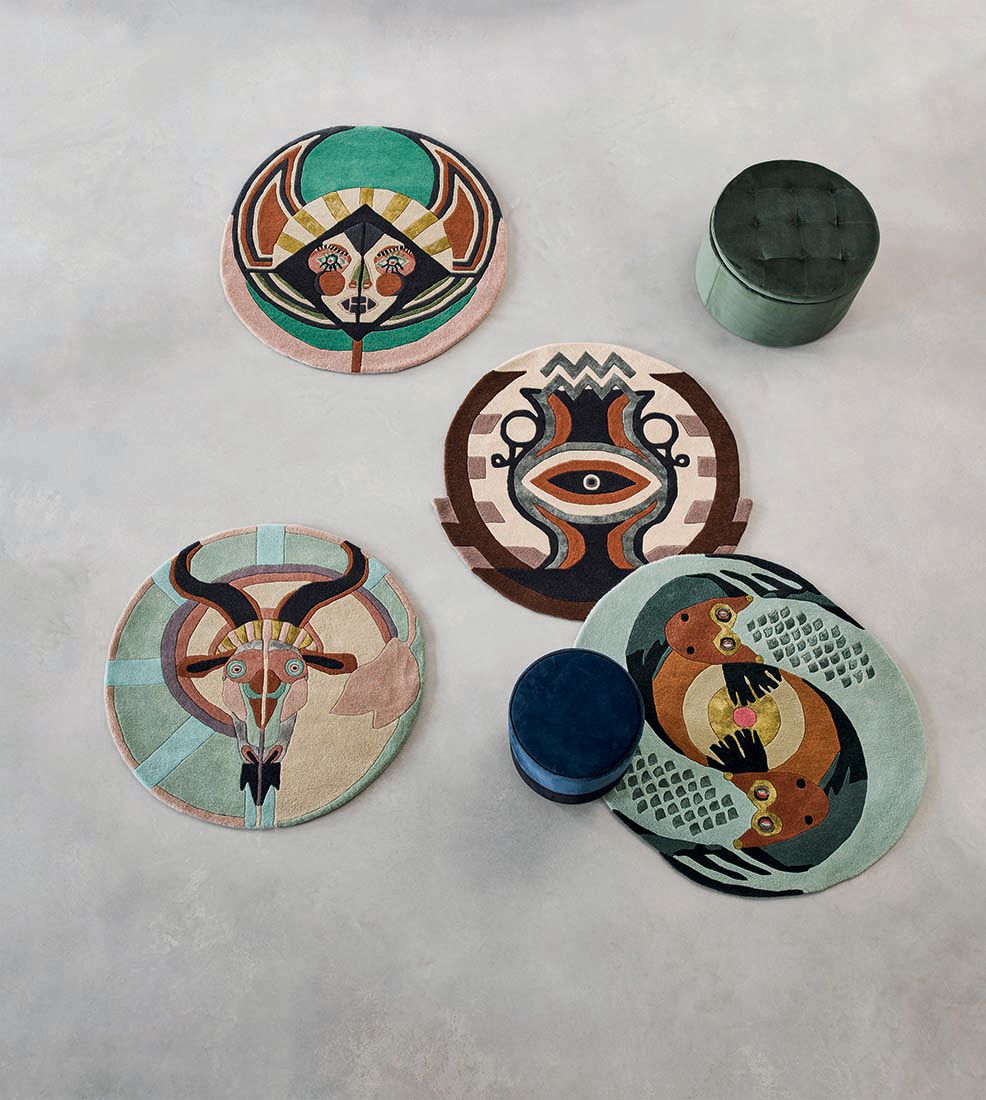 Tappeto Zodiac Acquario Rotondo 162105