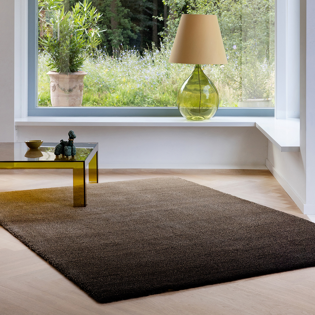 Tappeto Shade Low Beige/Cioccolato Fondente