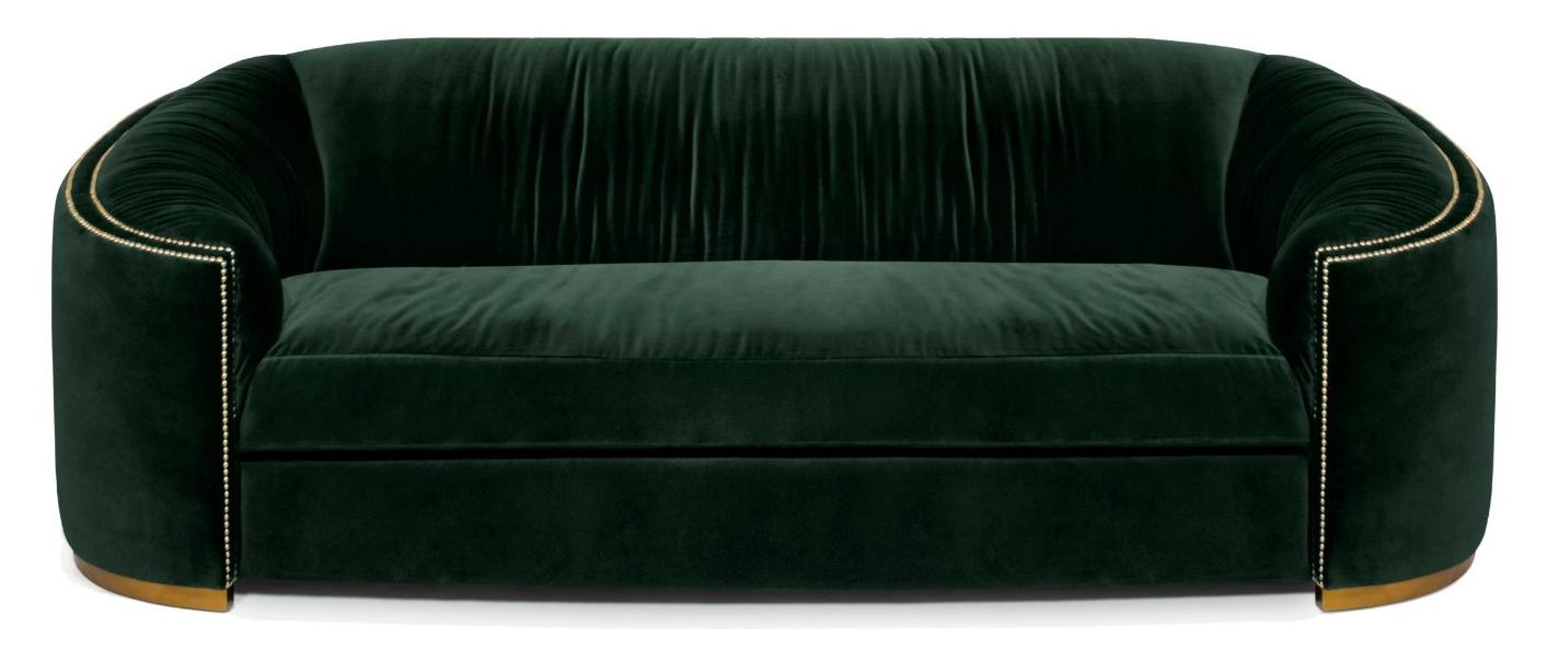 Divano Curvo Premium Comfort Verde Scuro