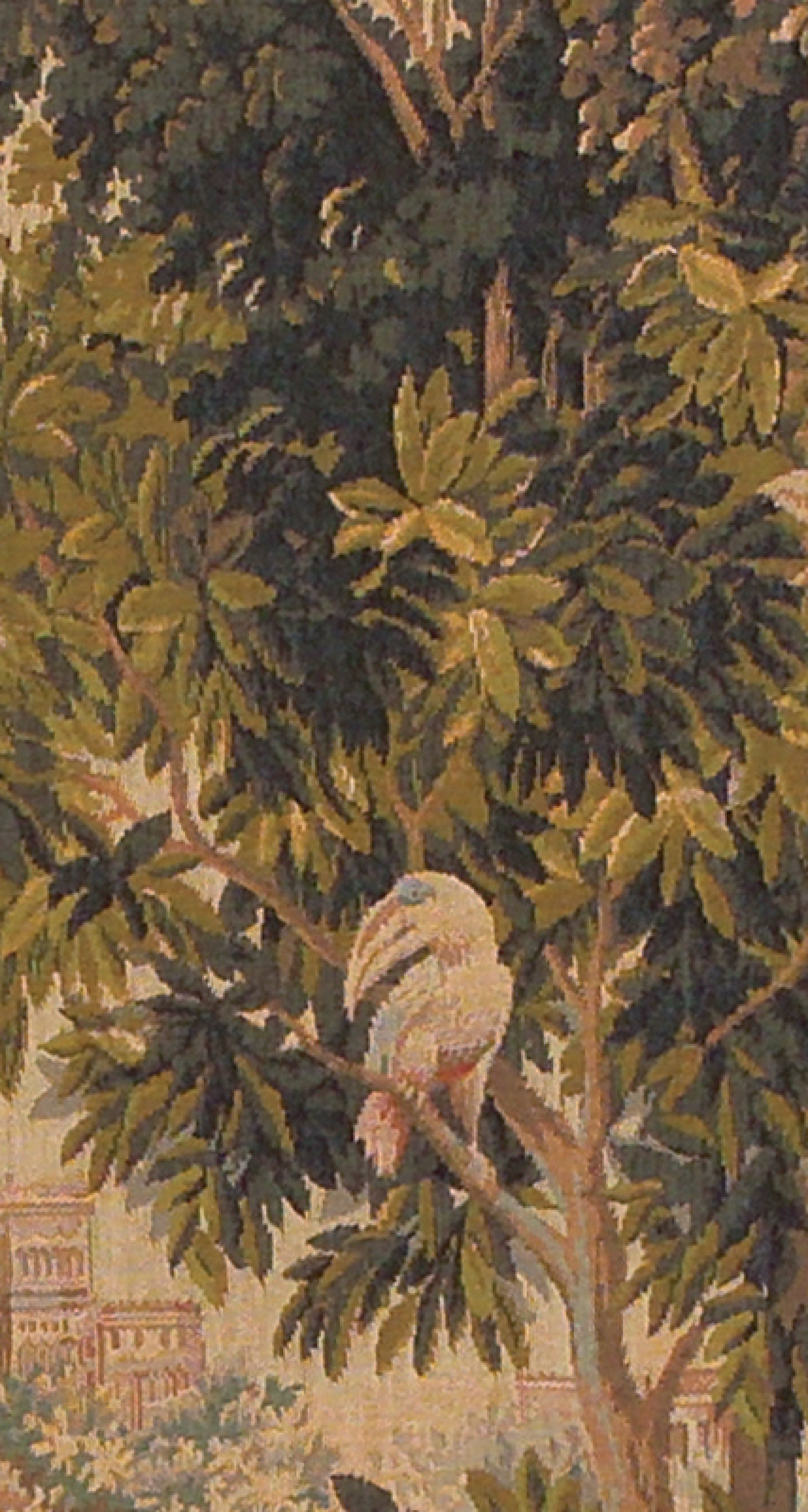 Arazzo Vegetazione con Uccelli